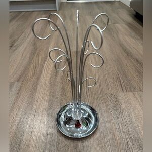 Elegant Chrome Metal Necklace/Bracelet Stand